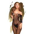 Dreamy Diva przezroczyste bodystocking z otwartym krokiem Black S-L Online Hot Sale