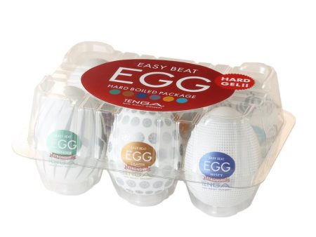 6 Styles Easy Beat Egg Hard Boiled Package zestaw 6 jednorazowych masturbatorów w kształcie jajka Cheap