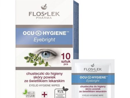 Ocu Hygiene Eyebright chusteczki do higieny skóry powiek ze świetlikiem lekarskim 10szt Hot on Sale