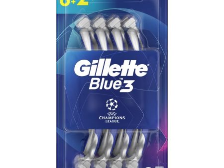 Blue 3 UEFA Champions League jednorazowe maszynki do golenia dla mężczyzn 8szt For Cheap